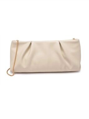 Urban Expressions Franny Clutch Beige with Gold Hardware